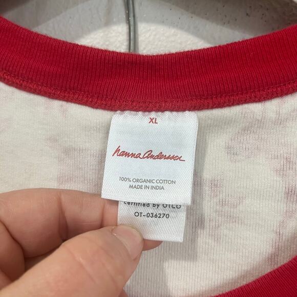 Hanna Andersson Organic Cotton Fair Isle Reindeer Holiday Pajama Set XL - Picture 4 of 7